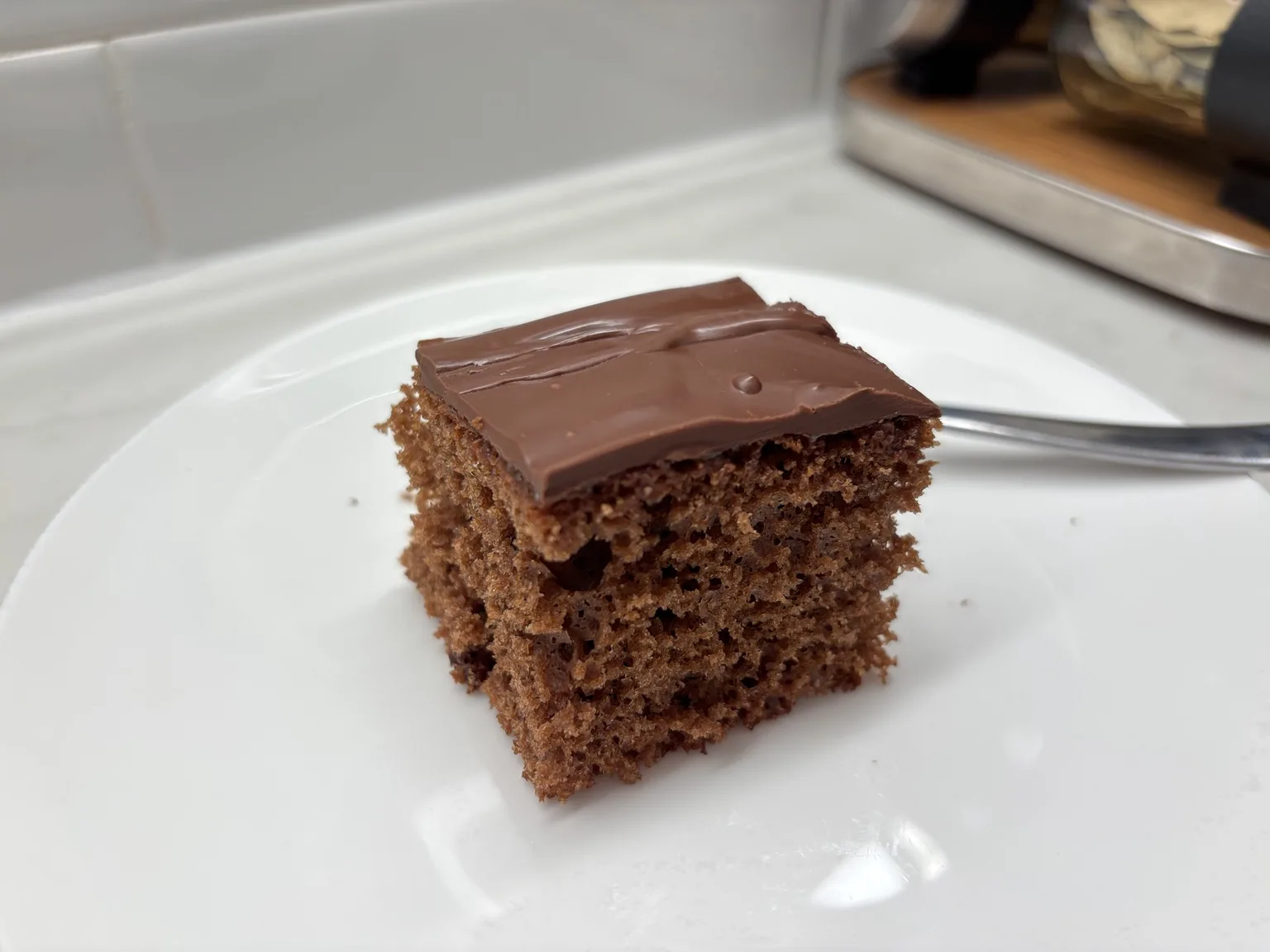 Chocolate cake square